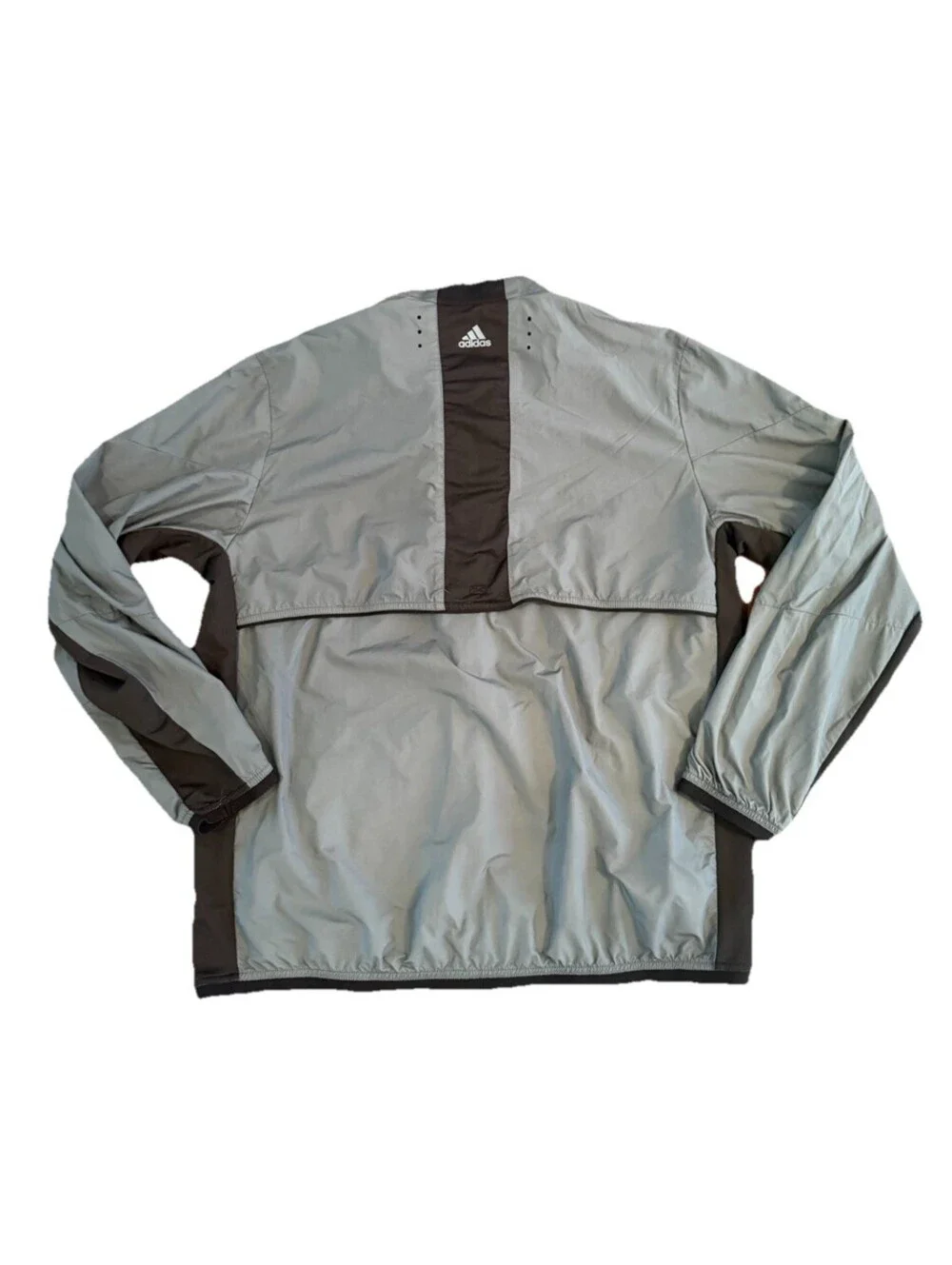 Adidas Golf Climaproof Jacket Mens Large Gray Black Full Zip Windbreaker